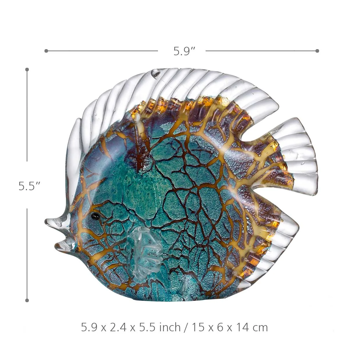 Tooarts красочные пятнистые тропические рыбки стеклянные фигурки фигурка рыбы Средиземноморское искусство подарок ремесло украшение дома