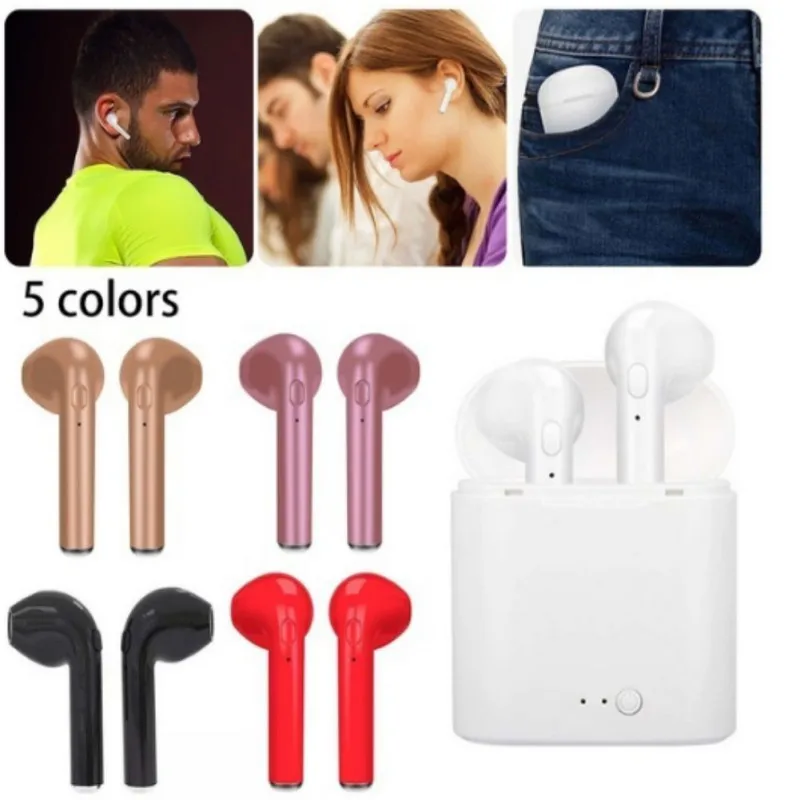 

EDAL i7s TWS Mini Wireless Bluetooth Earphone Stereo Earbud Headset With Mic Charging Box For All Smart phone In-Ear Hot Sell