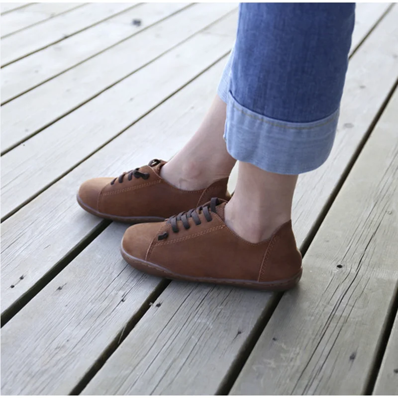 MCCKLE/Женская обувь на плоской подошве; осенние мокасины на платформе со шнуровкой; женская повседневная обувь из натуральной кожи; обувь с вышивкой; большие размеры