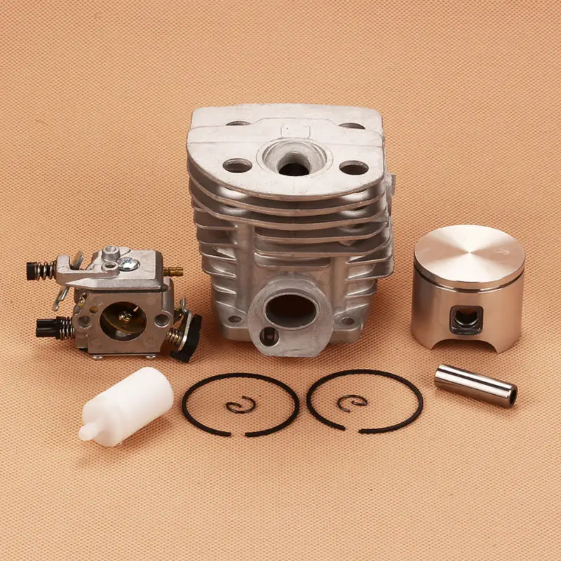 

New Cylinder Piston kits With Carburetor Carb Filter For 55 51 Chainsaw # 50360 91-71 46mm