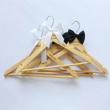 Персонализированные деревянная свадьба вешалка пользовательский жених и невеста платье вешалка назвал деревянный Свадебная вечеринка DIY украшения