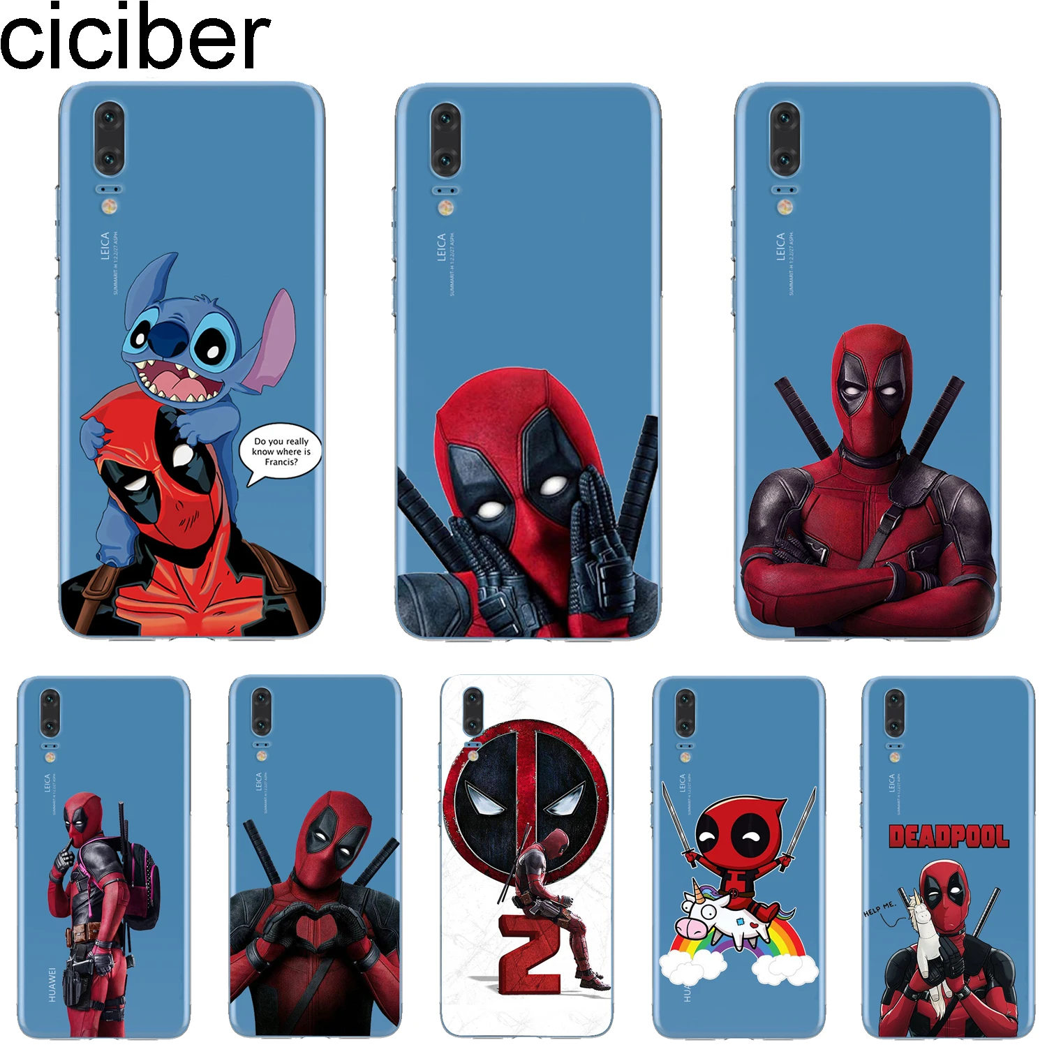 Чехол ciciber для Huawei P30 P20 P10 P9 P8 Lite Pro Plus 2017 P smart 2019 чехлы телефонов Marvel Deadpool Shell Capinha
