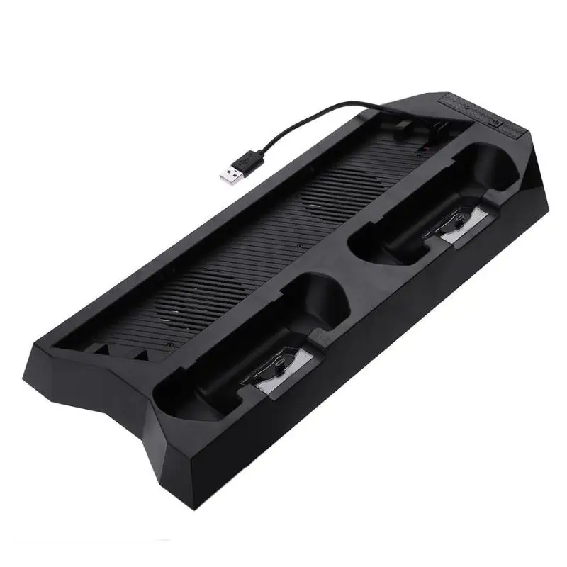 

4 in 1 Vertical Stand with Cooling Fan Game Console Cooler USB HUB Charging Stand Charger Ports for PS4 Pro Playstation
