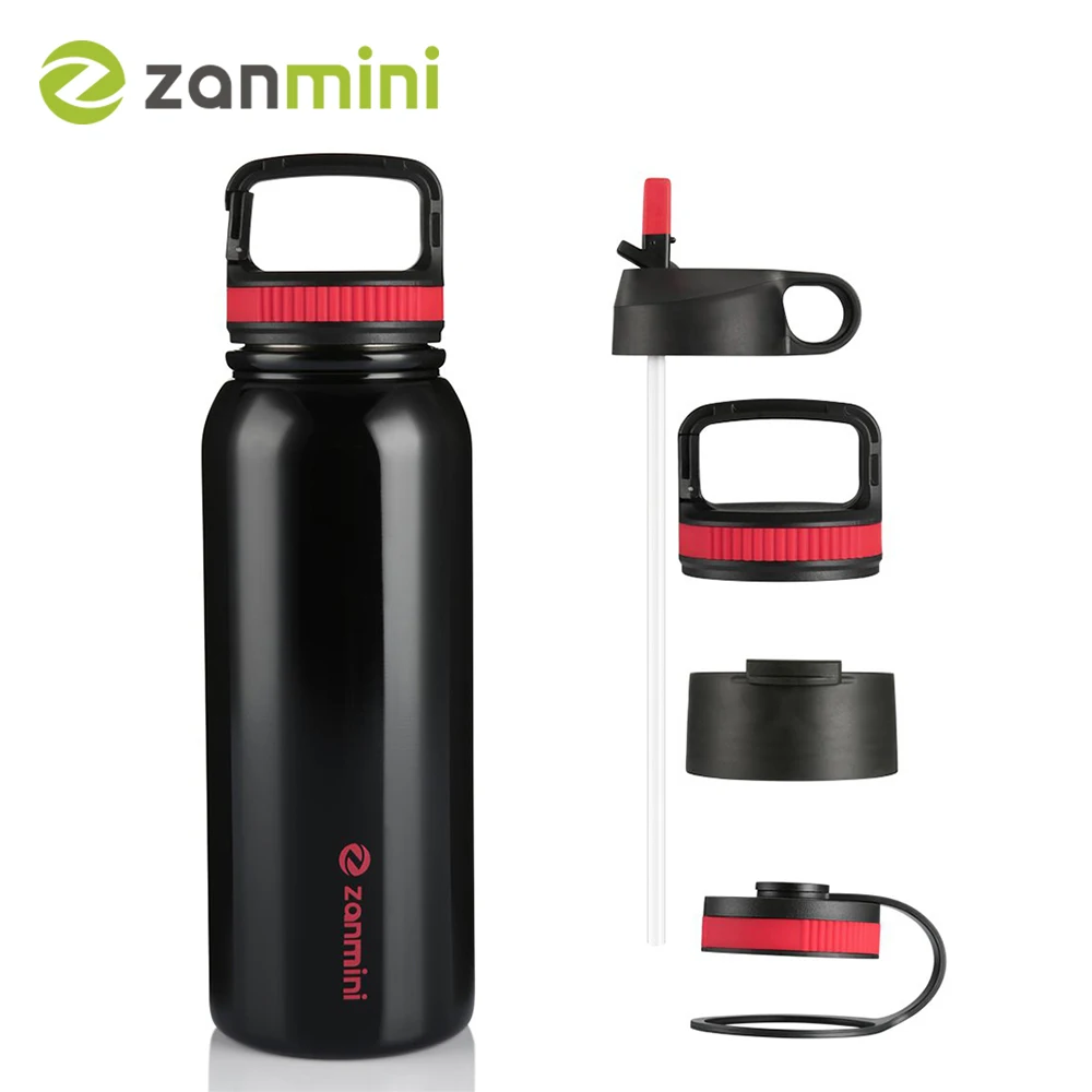 Zanmini Многофункциональная Спортивная бутылка для воды вакуумная колба из