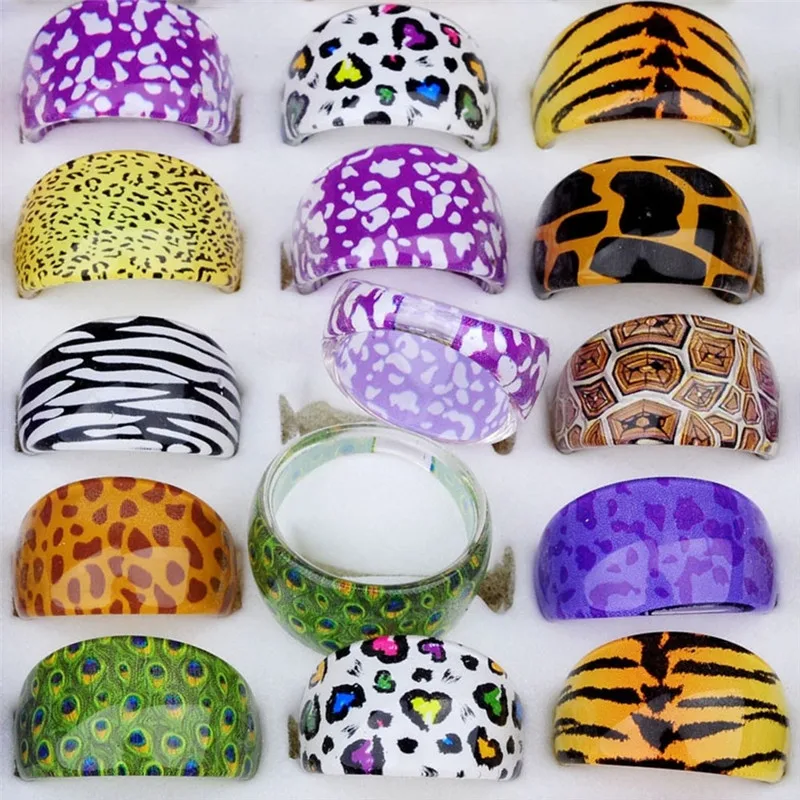 Mixed 10Pcs/Lot Vintage Advance Resin Ring For Women Unisex Fashion Charm Finger Rings Jewelry Gifts Wholesale - Image 2