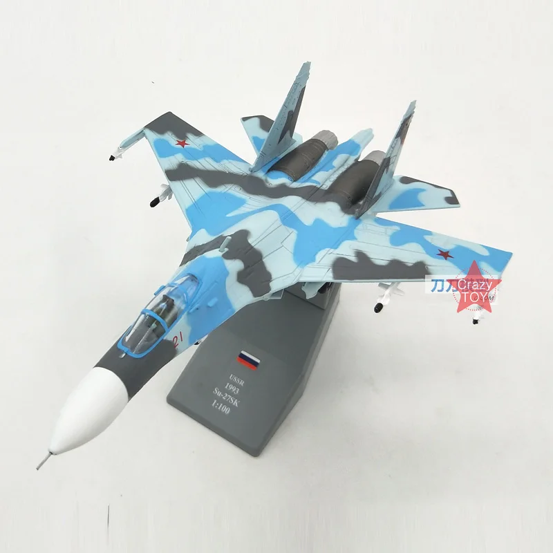 Амер русский SU-27SK Sukhoi Su-27 истребители 1/100 Готовая модель из сплава игрушка для сбора подарка