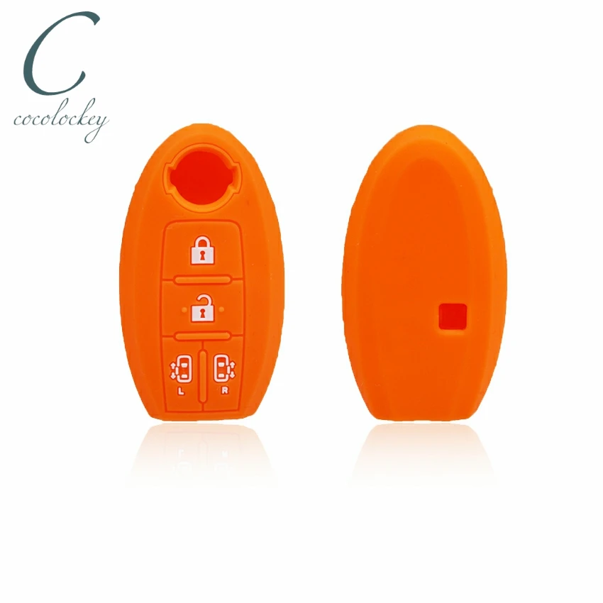 Cocolockey автомобильный чехол для ключей силиконовый nissan jdm e51 elgrand Smart Key 4 кнопки 2005 2011