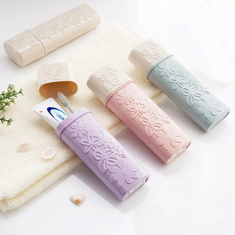 

Huadiao Toothpaste Box Toothbrush Box Protection Frame Travel Portable Washing Cleaning Storage Box Bathroom Accessories Home