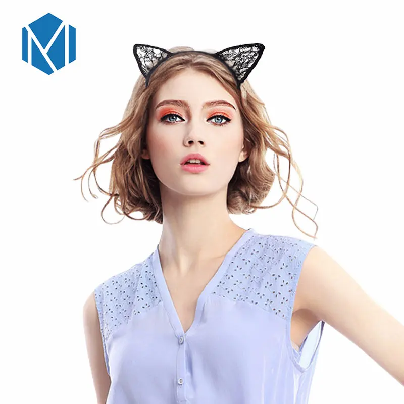 Christmas Lace Cat Ears Hair Hoop Costume Headband Fancy Dress Festival Party