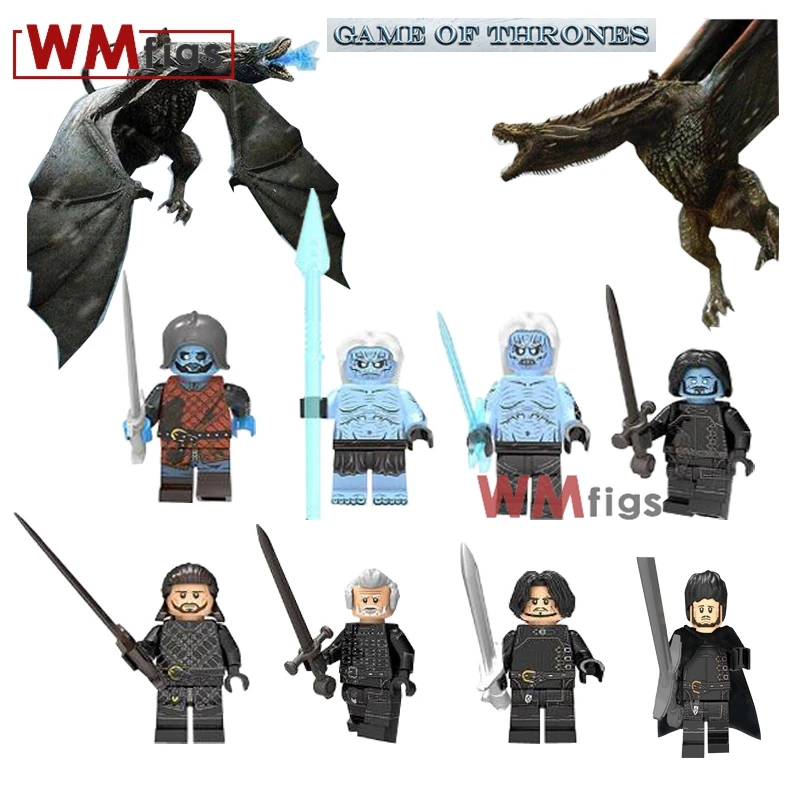 

Game of Thrones daenerys Friends White Walker Benjen Stark Jon Snow Samwell Knight Building Blocks diy kids girls Toys for boys