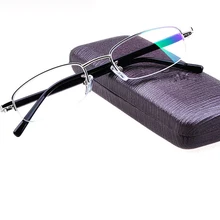 Высококачественные очки для чтения для мужчин и женщин, металлическая оправа, пресбиопические очки с диоптриями 1,5 2,5, часы Oculos из смолы с коробкой для очков