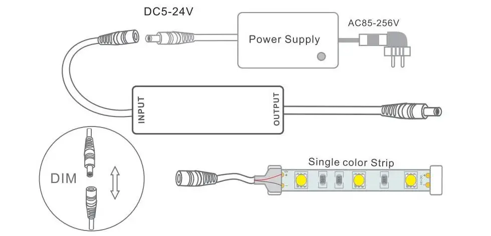 DC5-24V светодиодный мини-контроллер с 4 кнопками 5050 Одноцветный/RGB/RGBW/CCT/RGB+ CCT 4pin/5pin/6pin светодиодный светильник