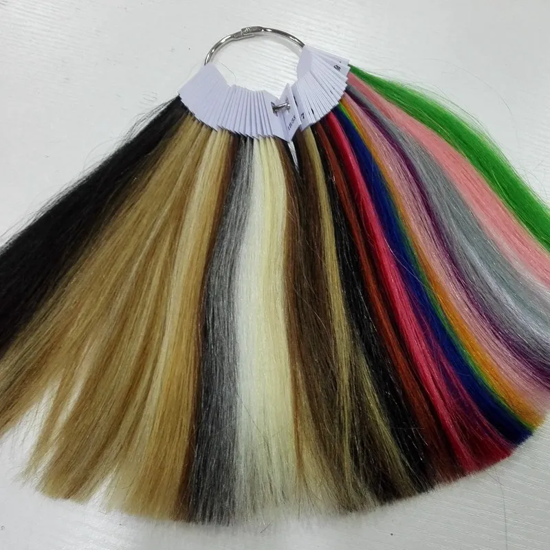 35 colors human hair color ring for all kinds of hair extensions color chart for tape, tip extensions