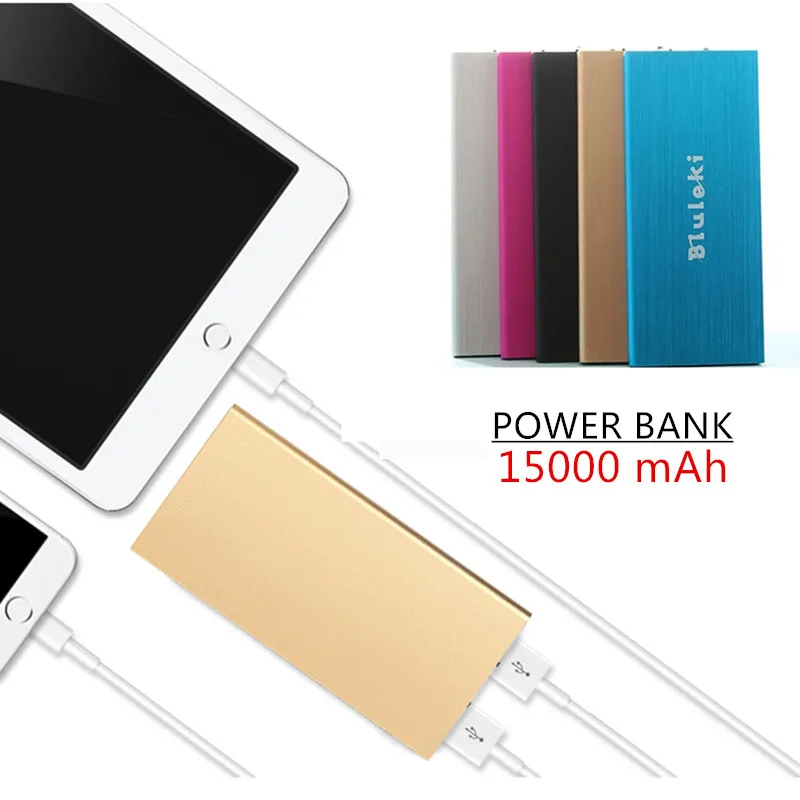 Оригинал bluleki Power Bank 15000 мАч Портативное Зарядное Устройство Mi Powerbank Внешняя