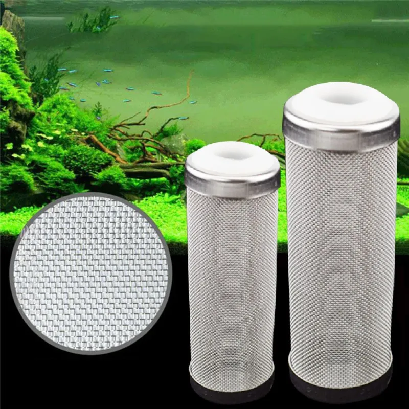 

Stainless Steel Filter For Aquarium Shrimp Cylinder Aquarium Filter For Fish Tank Net Mesh Accessories Fish & Aquatic Supplies