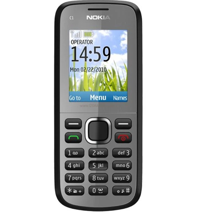 C1-02 Nokia Оригинальные разблокированные C1-02 с одной sim-картой мобильные телефоны GSM Бар Мобильные телефоны один год гарантии отремонтированный