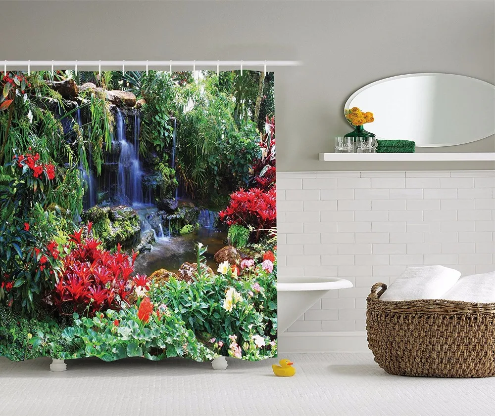 High Quality Arts Shower Curtains Tropical Landscape World Nature