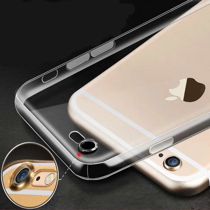 

Phone Case For iPhone 6 6S Plus 0.3 mm Super Slim TPU Gel Silicon Back Cover for iPhone 7 7 Plus Crystal Clear Soft TPU Capa