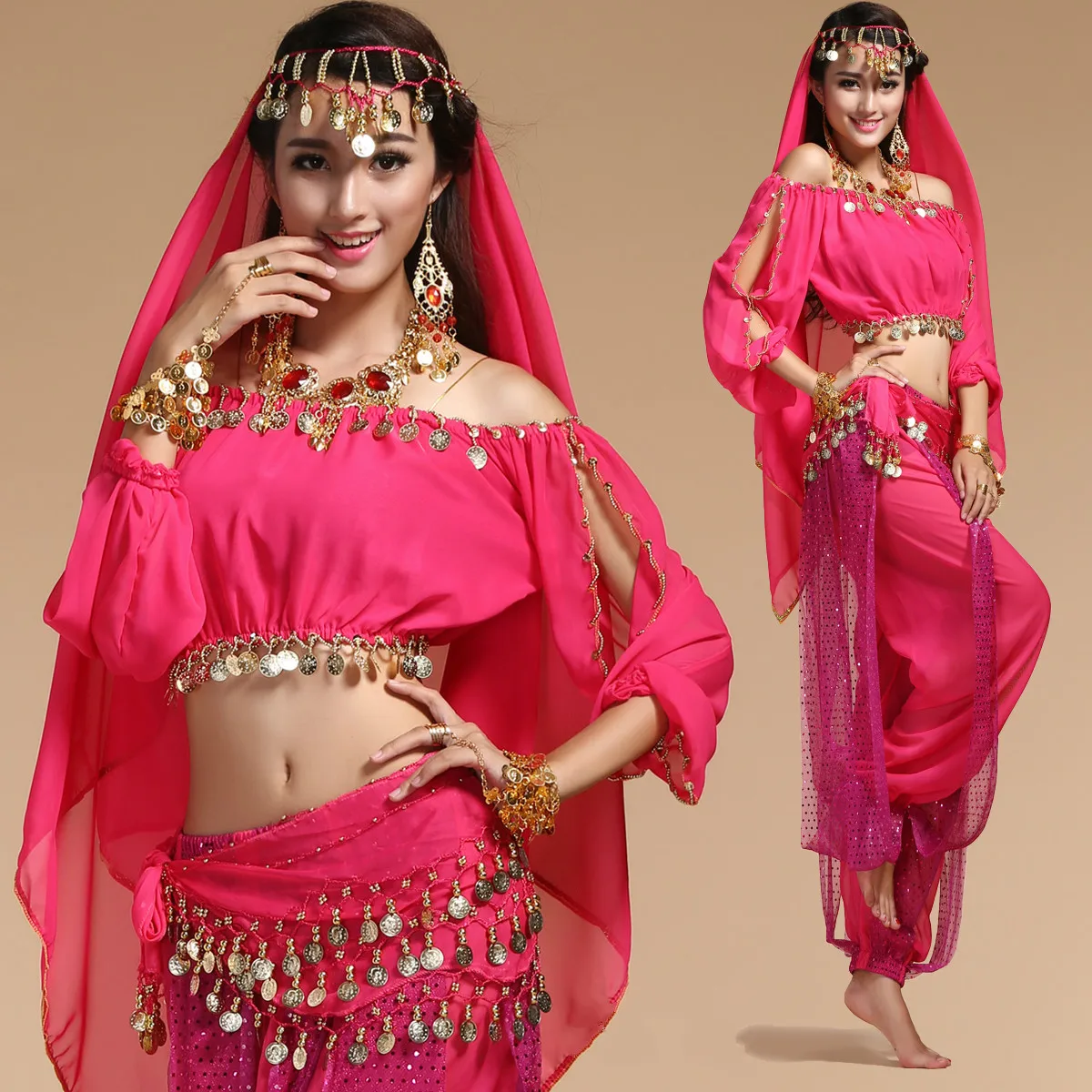 6 Colors Stage Performance Oriental Belly Dancing Clothes Bellydance 