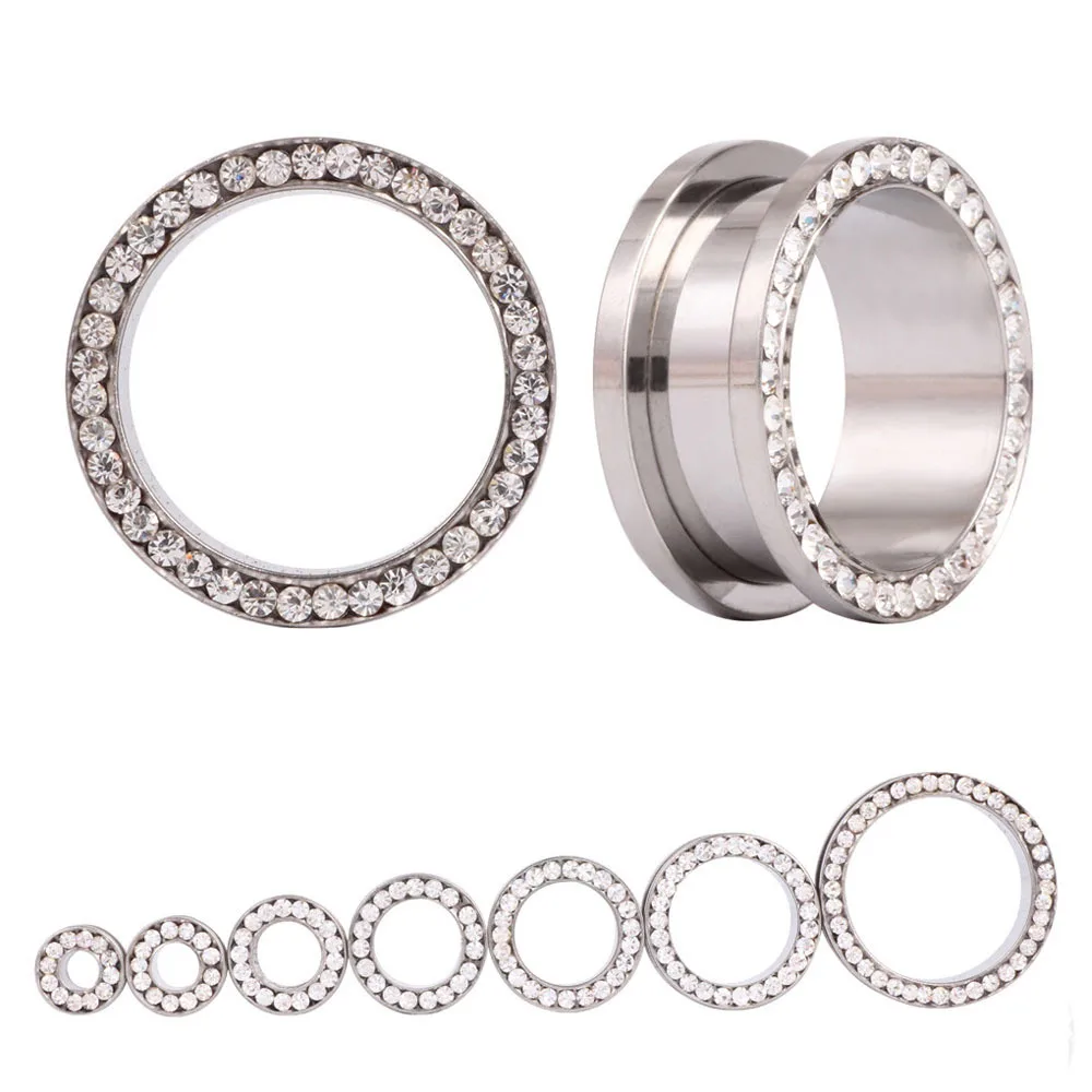 Kit Espansione Orecchie - 36 Pezzi Coni Acrilico + Tunnel Silicone (Ipoallergenico)