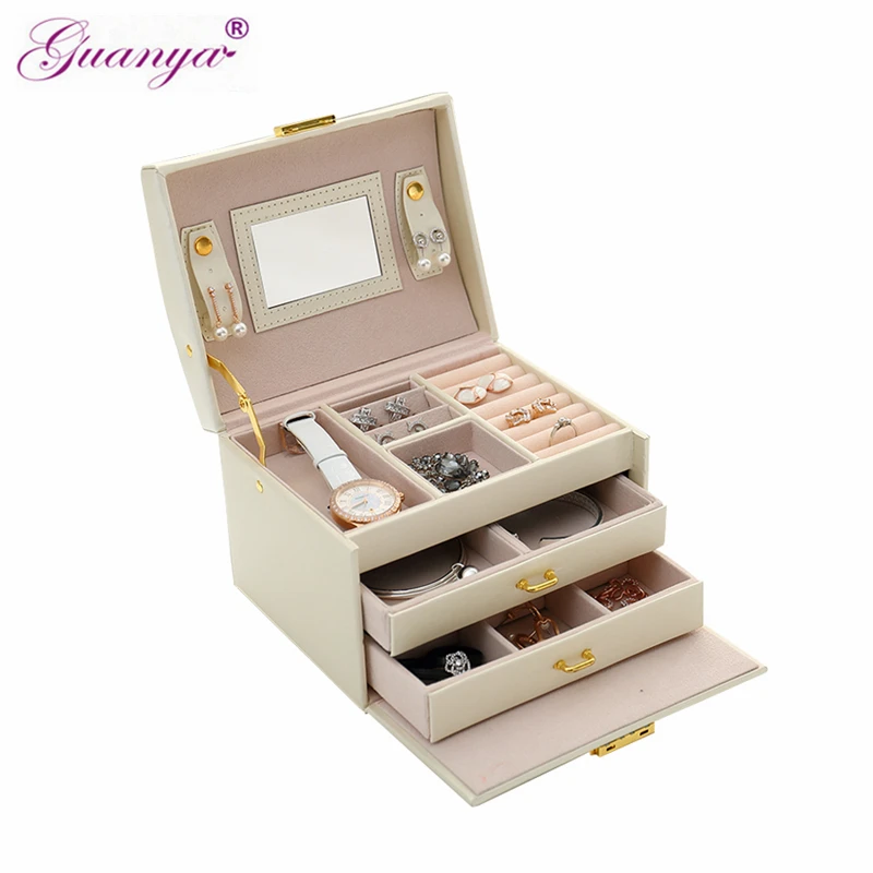 Loveguanya изысканная коробка из искусственной кожи для упаковки ювелирных изделий