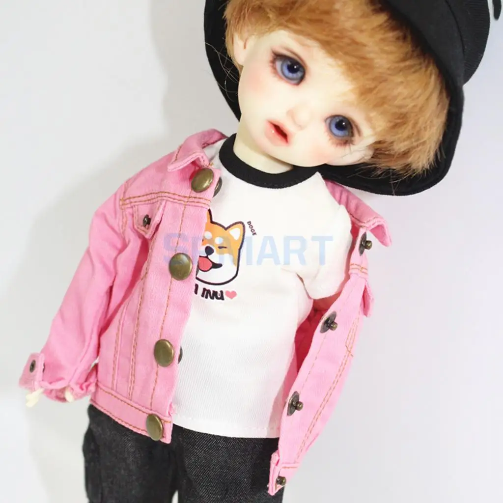 Модное джинсовое пальто куртка с длинными рукавами для 1/6 BJD AOD как YOSD Dollfie Кукла аксессуар