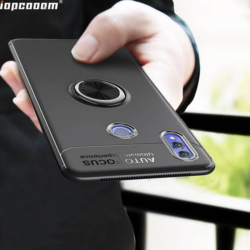 

For Huawei Honor Note10 Case Rotating Finger Ring Holder Matte Soft Silicone Back Cover For Huawei Honor Note10 Coque5.9"inch