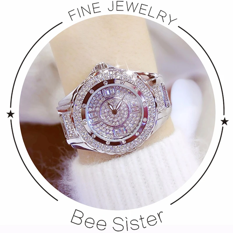 Женские часы с кристаллами, дизайнерские брендовые роскошные женские часы с бриллиантами из розового золота, стильные элегантные женские наручные часы Montre Femme
