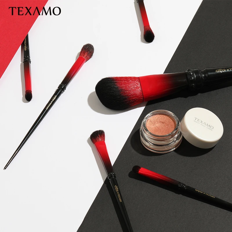 Набор кисточек для макияжа Texamo 8 шт. косметическая пудра тени век румяна кисть