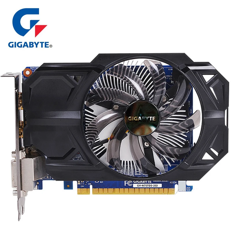 Видеокарта GIGABYTE GTX 750 Ti с 2 гб GDDR5 128 бит NVIDIA GeForce gtx ti GPU видеокарта для пк Hdmi Dvi