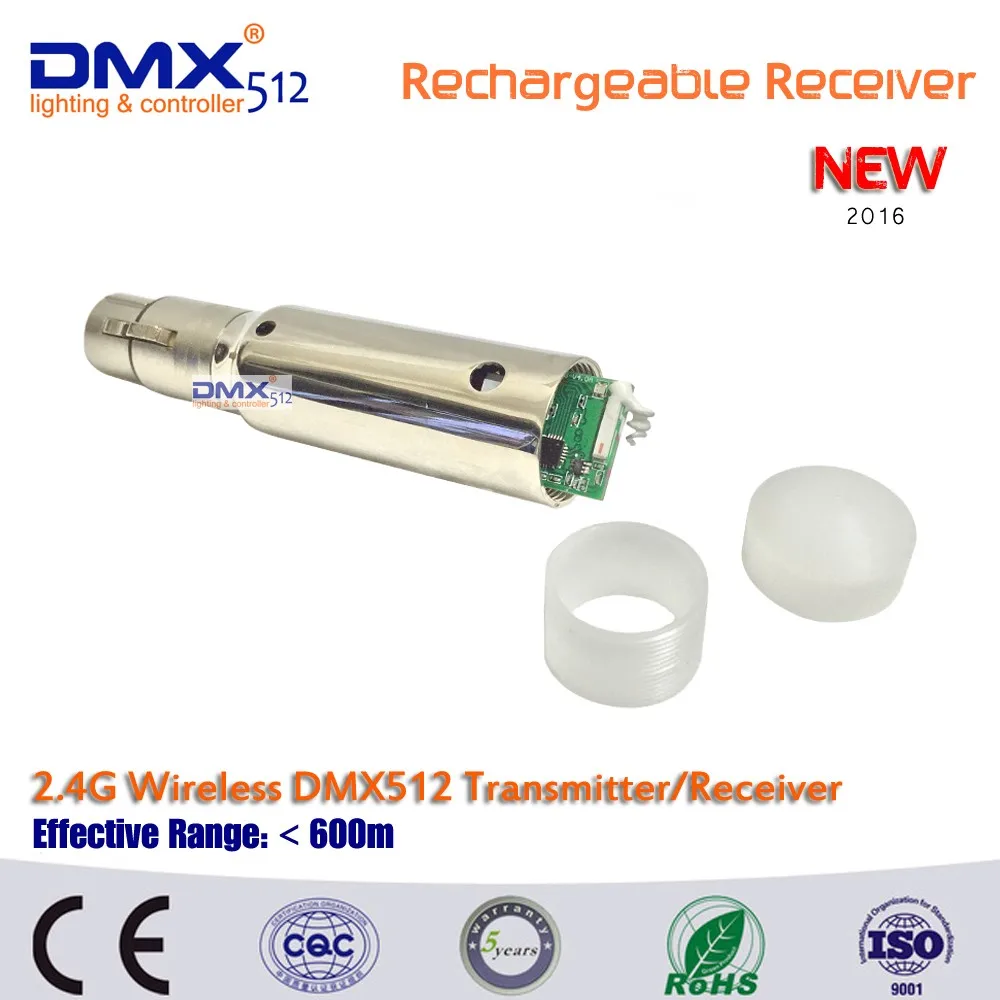 DHL Бесплатная доставка 2.4 ГГц DMX512 DMX Dfi DJ 2 шт. передатчик и 7 шт. приемник экстренной помощи Батарея