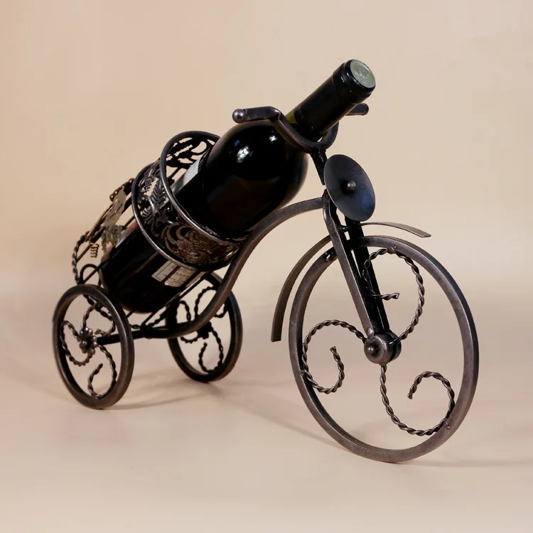 1PC high end vintage wine rack European tricycle wine holder Home