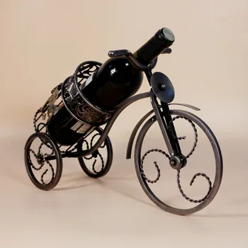 

1PC high-end vintage wine rack European tricycle wine holder Home Furnishing decor and fashion KI 2054