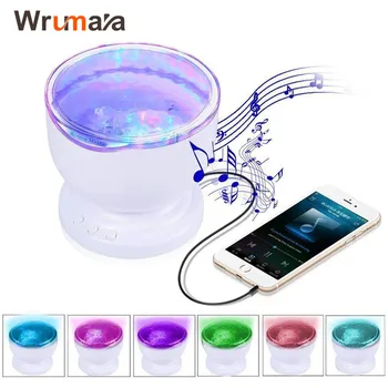 

Wrumava Ocean Wave Projector LED night light Aurora Master Multicolor Lamp with Mp3 Music Mini Speaker Enjoy Warm Romantic