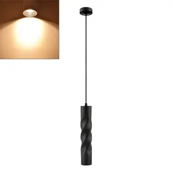 

Modern Pendant Lamp S-shaped Thread Chandelier Long Tube Hanging Light For Dining Room Shop Bar Kitchen