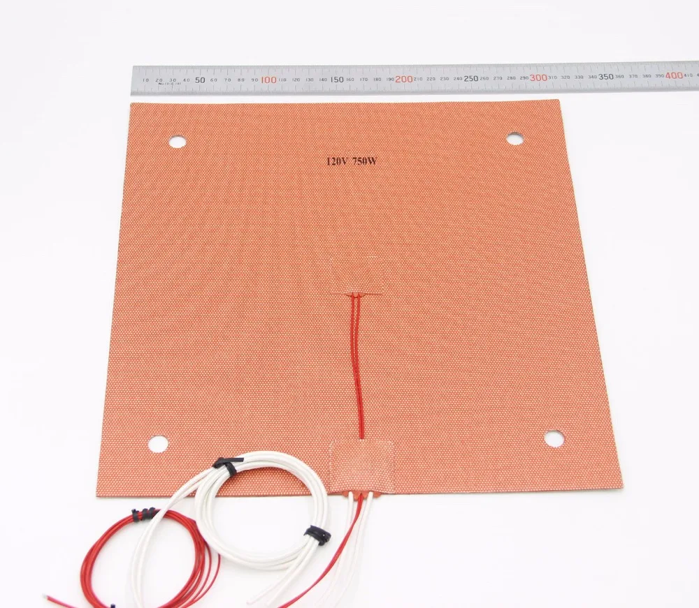 Funssor 110/220 V силиконовый нагреватель 310x310 мм для Reprap Creality CR-10 3D картридж для принтера с отверстиями для винтов