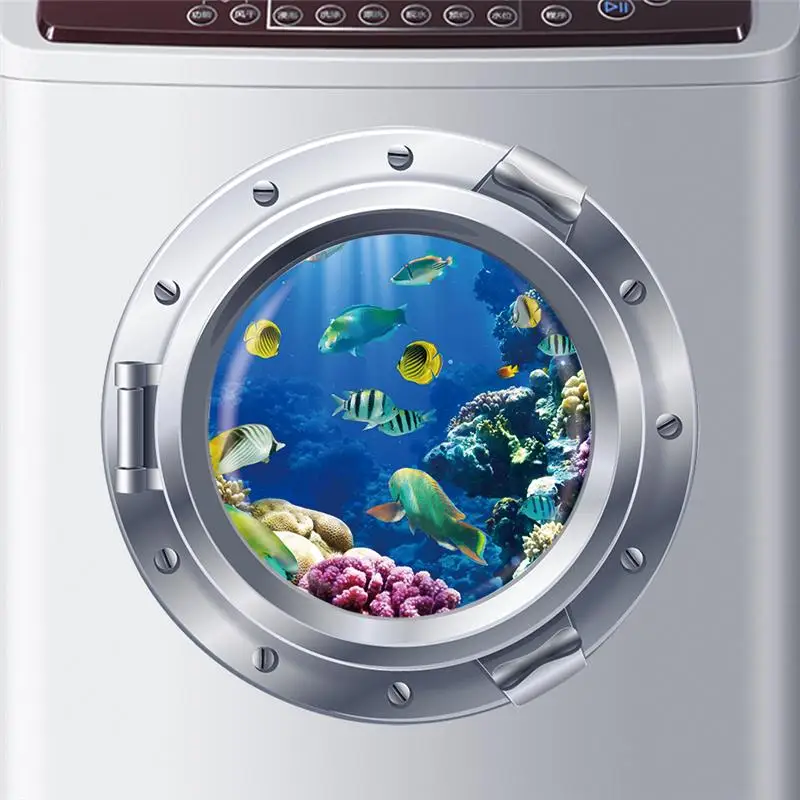С изображением рыб и морского дна настенный стикер с пузырьками Немо, мультяшная Настенная Наклейка для детской комнаты, ванной комнаты, домашний декор, постер для детской комнаты, кварто