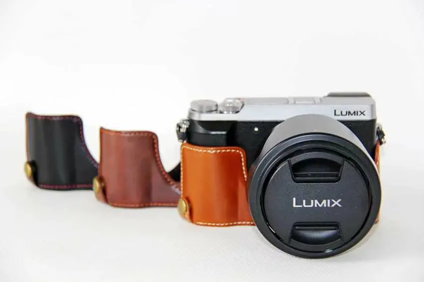 ПУ кожа сумка для камеры Половина Чехол для Panasonic Lumix DMC-GX80 DMC-GX85 GX80 GX85 Половина корпуса камеры набор