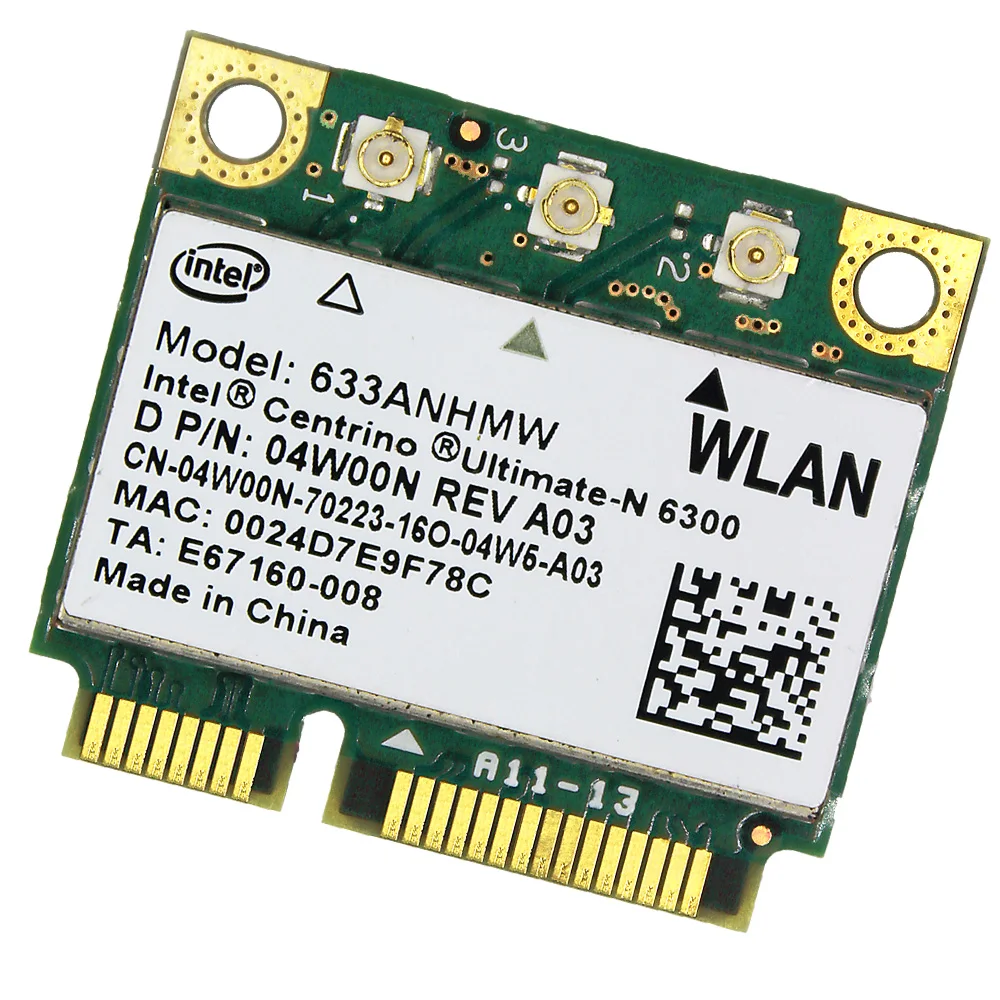 Rubsy Dual Band 450M 633ANHMW PCI-E Wireless Card for Ultimate-N WiFi Link 6300 Rubsy Dual Band 450M 633ANHMW PCI-E Wireless Card for Ultimate-N WiFi Link 6300