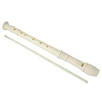 

SYDS Plastic Musical Instrument 6 Holes Flute Flageolet White