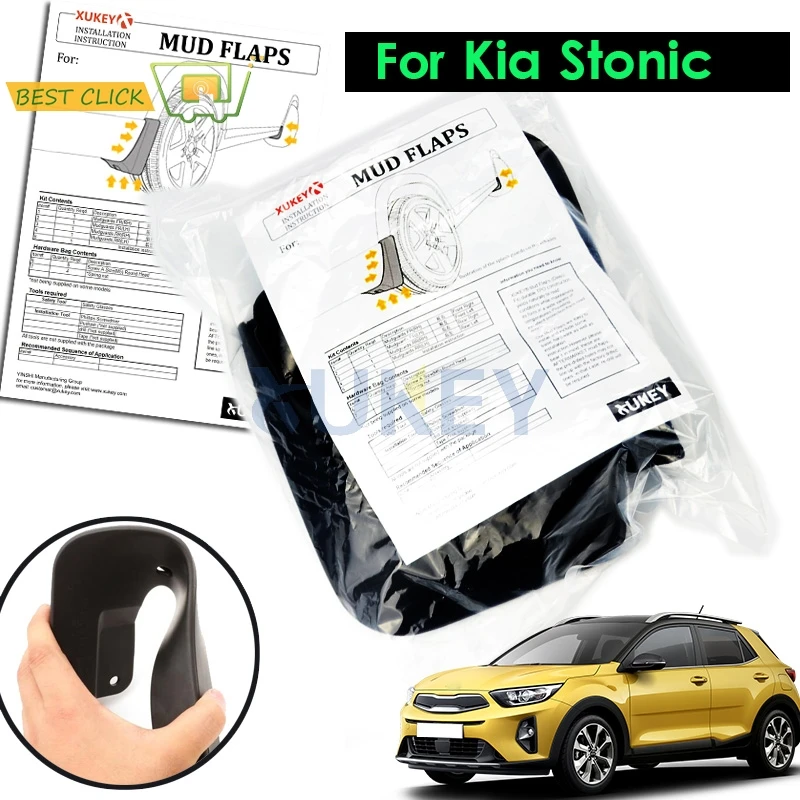 

For Kia Stonic 2017 2018 2019 Mudguards Mud Flap Flaps Splash Guards Mudflaps Front Rear Molded Car Accessories