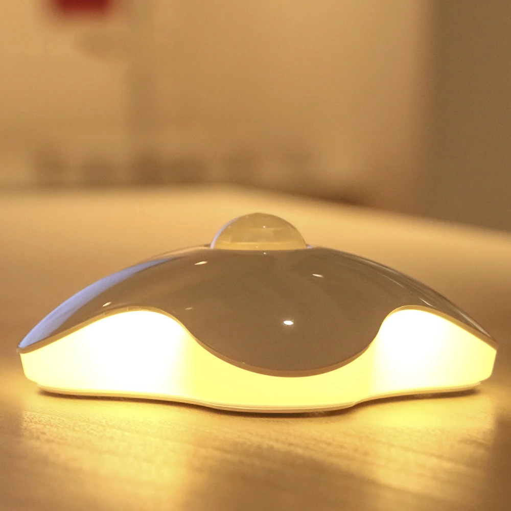 

0.7W 5V 6 LED 550mA USB Rechargeable Night Lamp 3M distance Clover Bedroom Light Wall Light, Motion Sensor LED Night Light