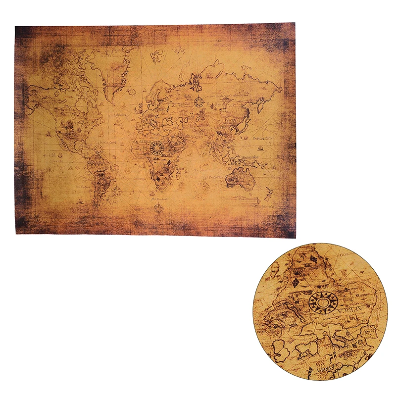 

Vintage Style Retro World Map Retro Poster Wall Art Home Living Room Decoration Paintings Vintage Paper Painting