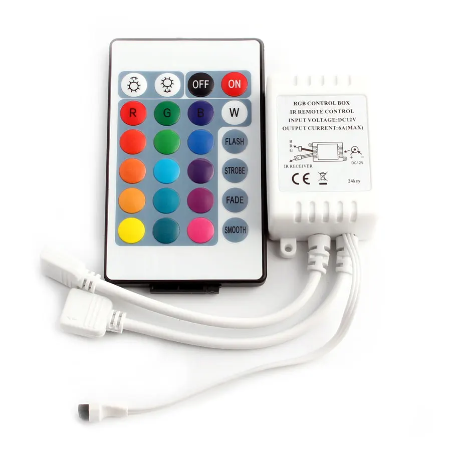 LED RGB controller DC 12V 24key IR ledstrip milight with remote