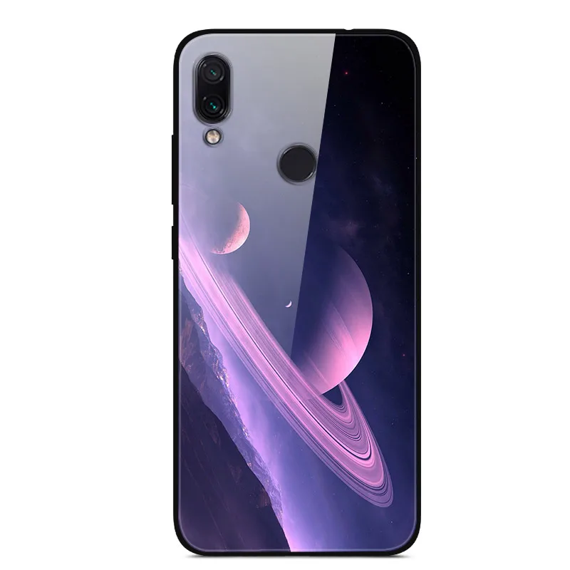 Чехол из закаленного стекла для Xiaomi Redmi 7, чехол с изображением планеты космоса, стеклянный чехол для задней панели, чехол для Xiaomi Redmi 7, чехол для Redmi 7, Redmi7, 6,26 дюйма - Цвет: 13