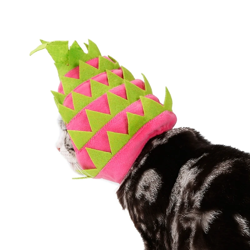Милая Праздничная шляпа для питомца, костюм с изображением дракона и фруктов, регулируемая головная повязка для собак, кошек, аксессуары для головы