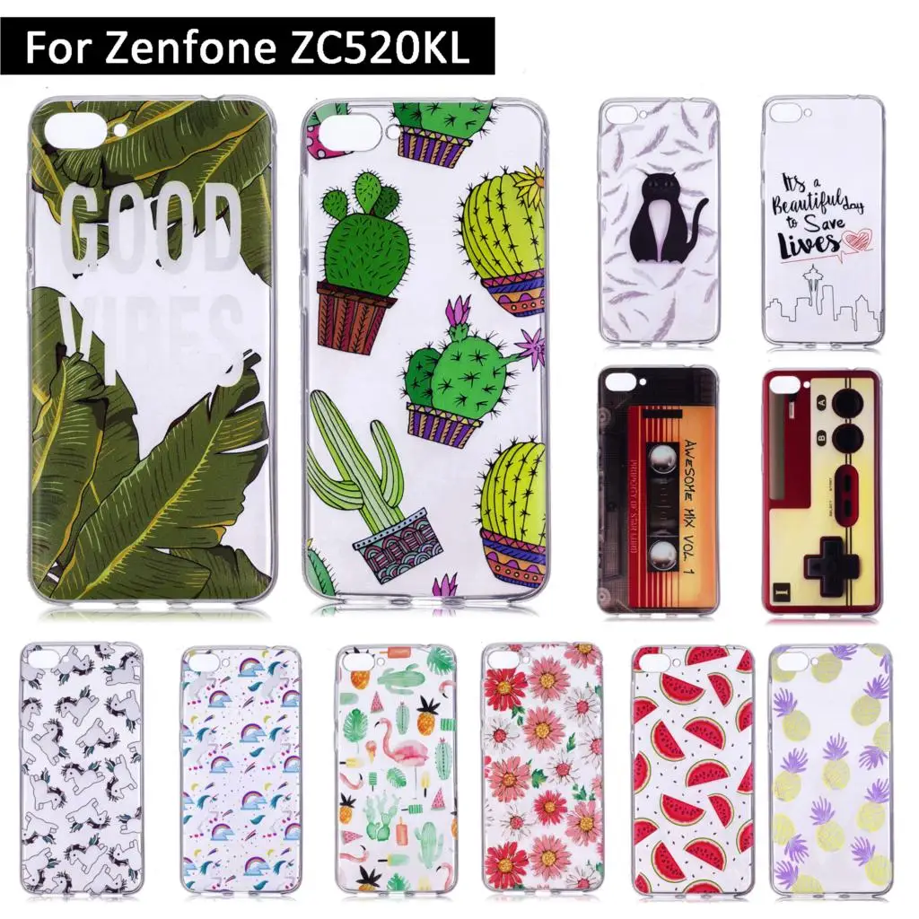 Чехол из ТПУ Для Zenfone ASUS ZC520KL ZC520 KL ZC 520KL мягкий прозрачный силиконовый чехол чехлы