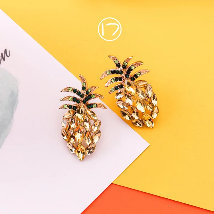 

iMucci Symmetry Unique Gold Pineapple Sweet Summer Long Personality Temperament Super Fairy Earrings Accessories Gift
