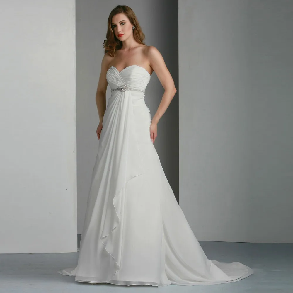 simple off shoulder wedding gown