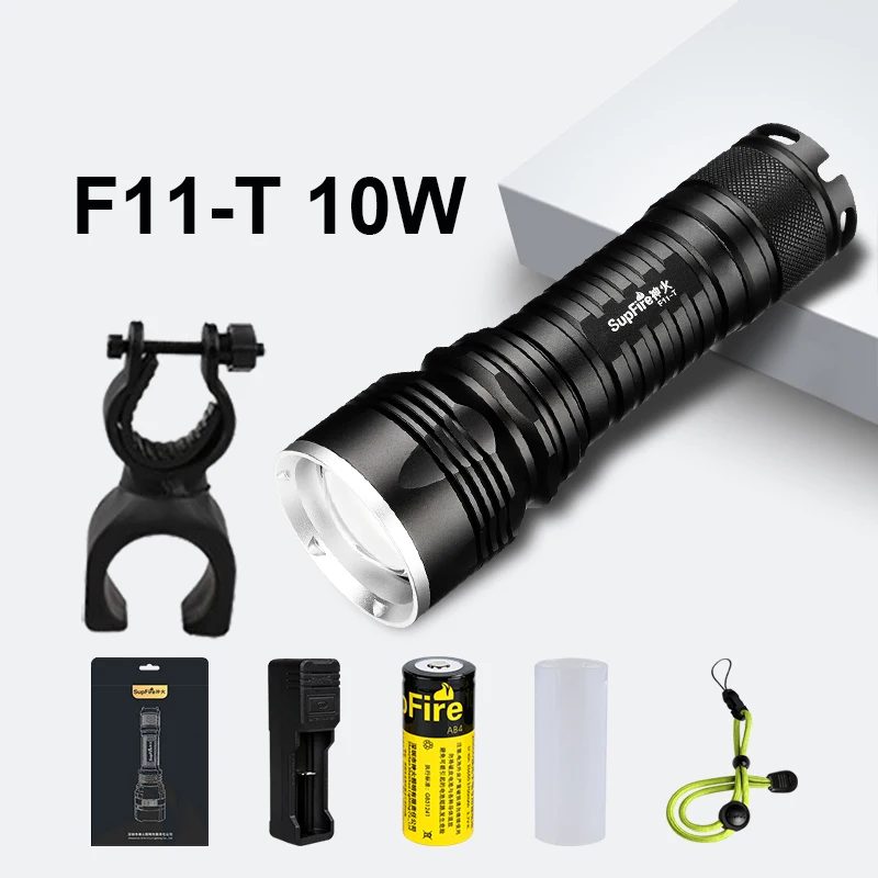 Zoom Flashlight F11 Tactical Linterna LED Torch Light Fishing Hunting Camping Hand Light Lanterna for Convoy Olight Lamp A037